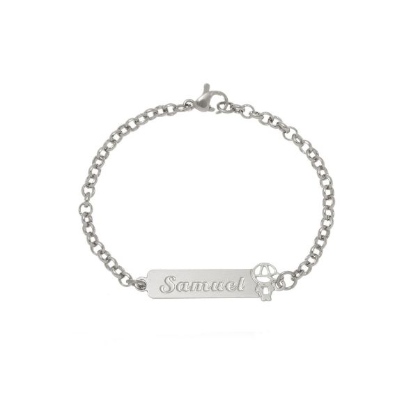 Imagem de Pulseira chapinha menino com nome -  0405437 