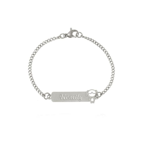 Imagem de Pulseira chapinha menina com nome - 0405436 