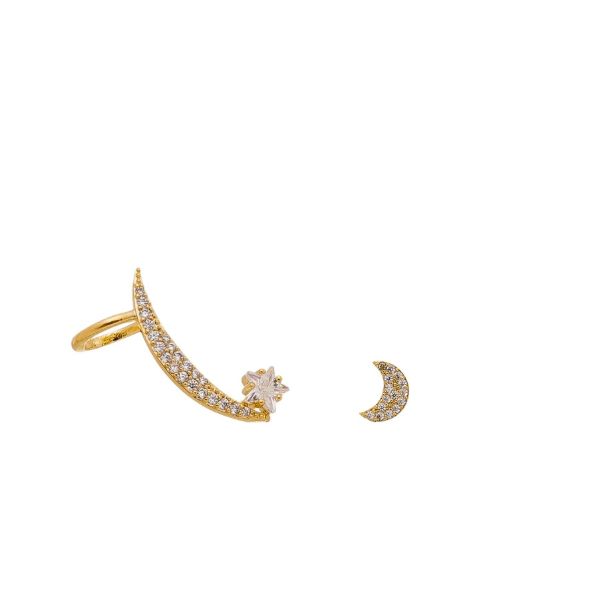 Imagem de Brinco Ear cuff lua e estrela zircônia - 0524445