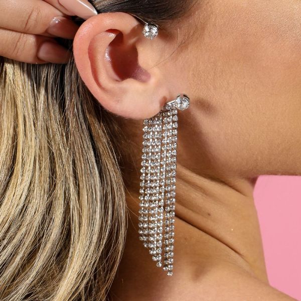 Imagem de Brinco ear cuff franja zircônia - 0525233