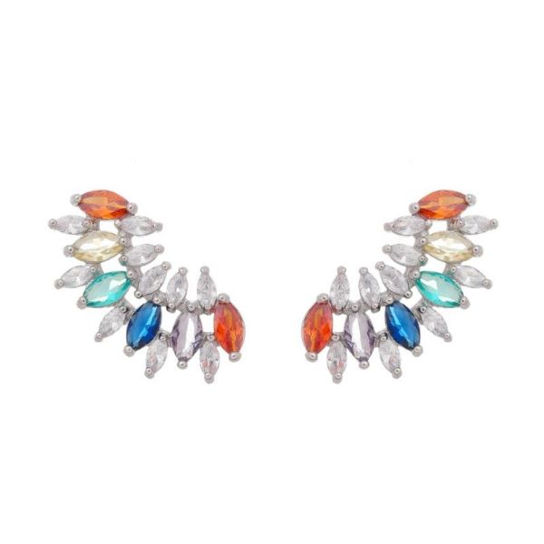 Imagem de Brinco ear cuff com pedras - 0523068 Cores