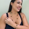 Imagem de Corrente choker trevo resinado - 0306627