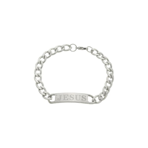 Imagem de Pulseira malha grumê Jesus - 0406027 -  