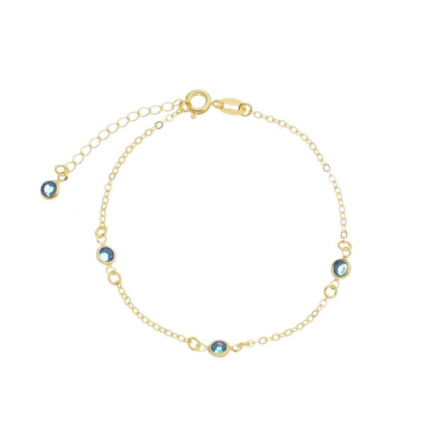 Imagem de Pulseira tiffany pedra zircônia azul - 0406306 - 