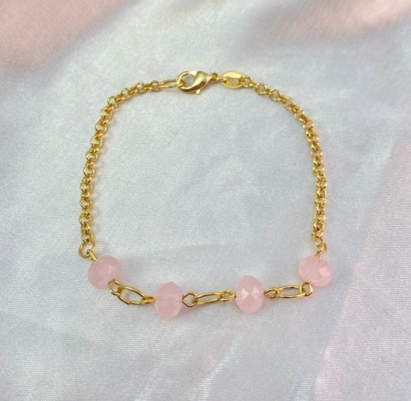 Imagem de Pulseira pedra quartzo rosa - 0403498