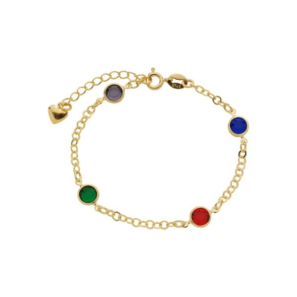 Imagem de Pulseira pedra zircônia colorida - 0405989