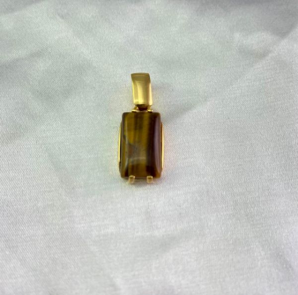Imagem de Pingente pedra olho de tigre natural  - 0203843