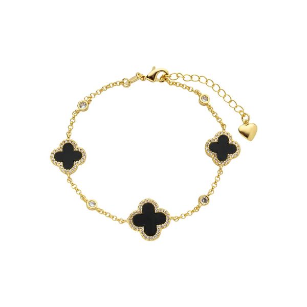 Imagem de Pulseira trevo com zircônia  - 0406308