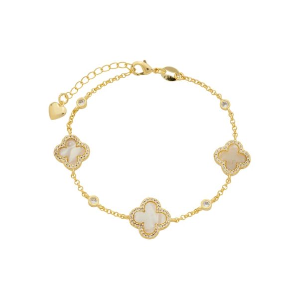 Imagem de Pulseira trevo com zircônia  - 0406309