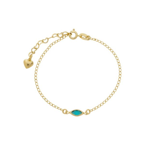 Imagem de Pulseira com pedra navete azul - 0406104