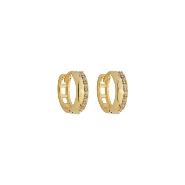 Imagem de Brinco argola click zircônia - 0527504
