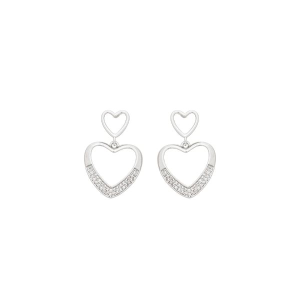 Imagem de Brinco coração zircônia - 0526063