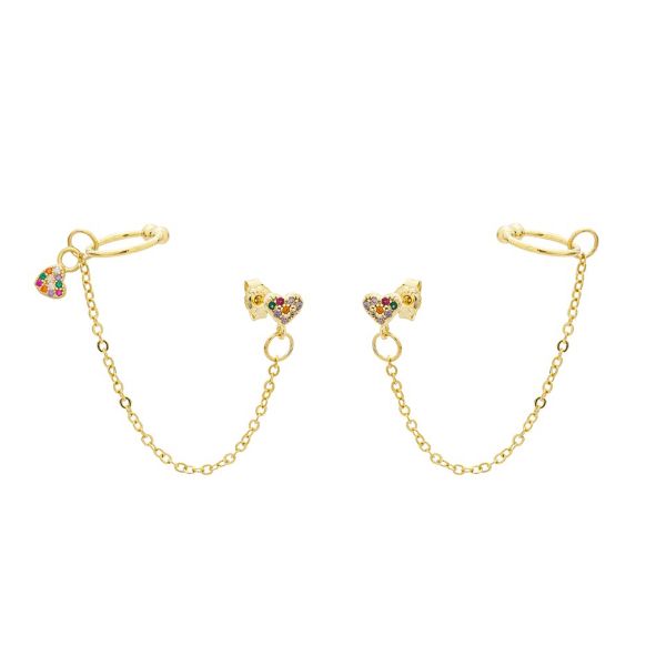Imagem de Brinco ear line com coração - 0524231 - Cores
