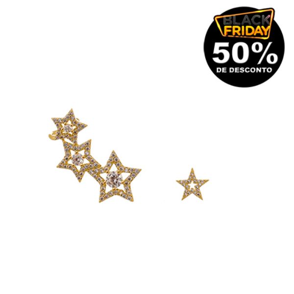 Imagem de Brinco Ear cuff estrelas zircônia - 0524737