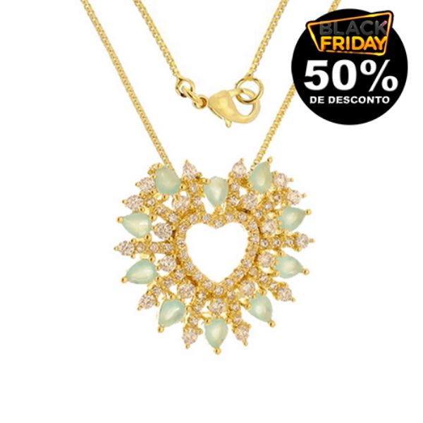 Imagem de Corrente coração zircônia - 0303055 Cores